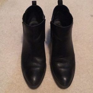 Franco Sarto black leather ankle boots, Sz 8